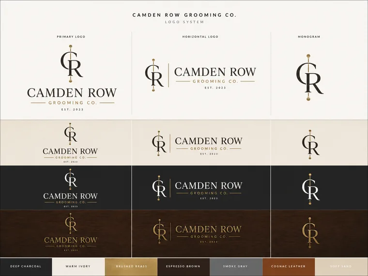 Camden Row Grooming Co. — Camden Row Grooming Co. Brand Identity System