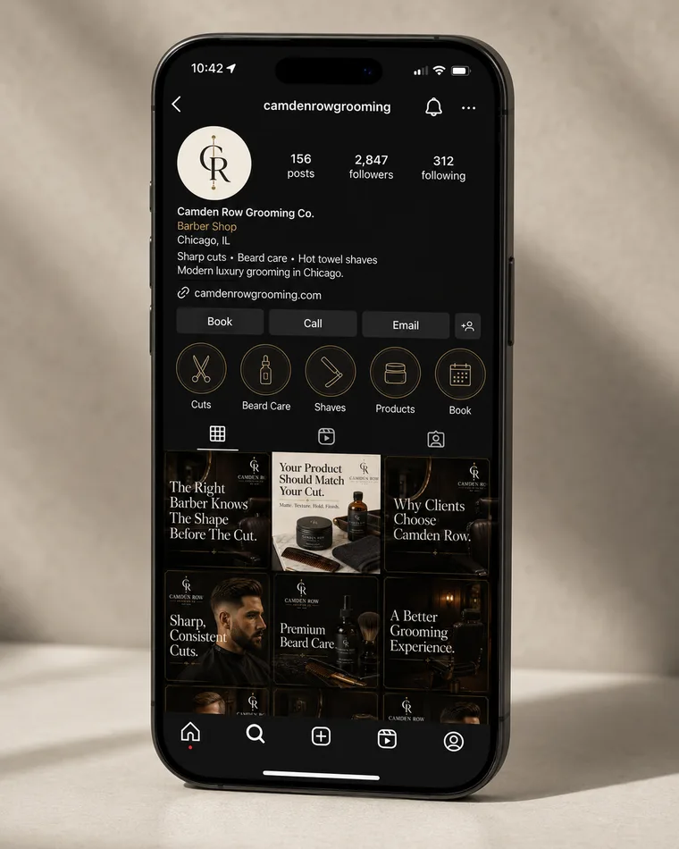 Camden Row Grooming Co. — Camden Row Grooming Co. Instagram Presence
