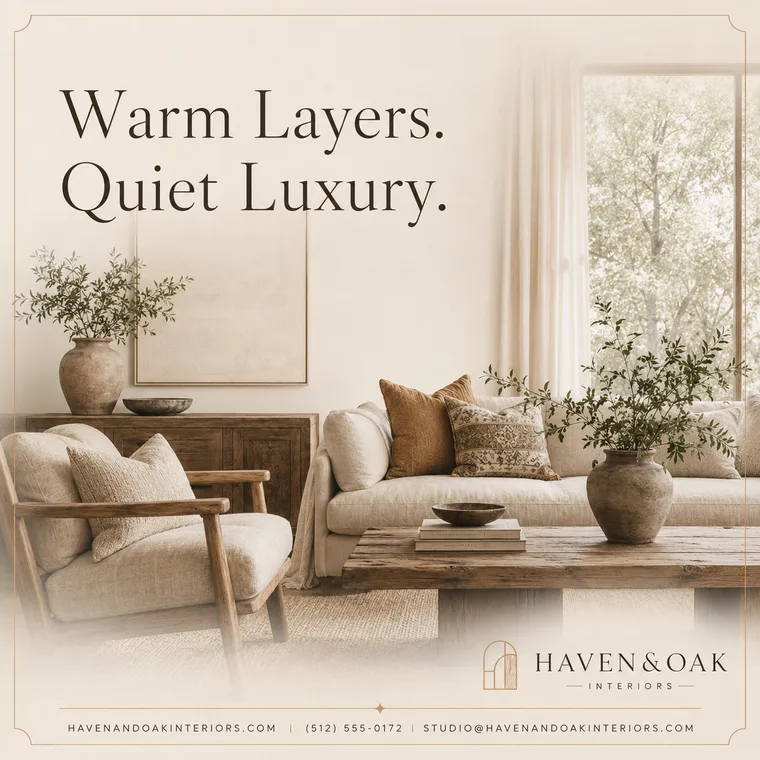 Haven Oak Interiors — Warm Layers Quiet Luxury