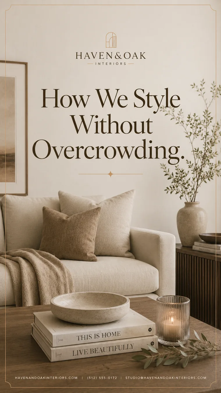 Haven Oak Interiors — How We Style Without Overcrowding