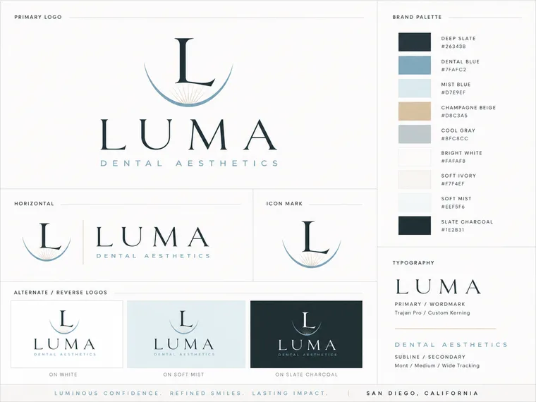 Luma Dental Aesthetics — Luma Dental Aesthetics Brand Identity System