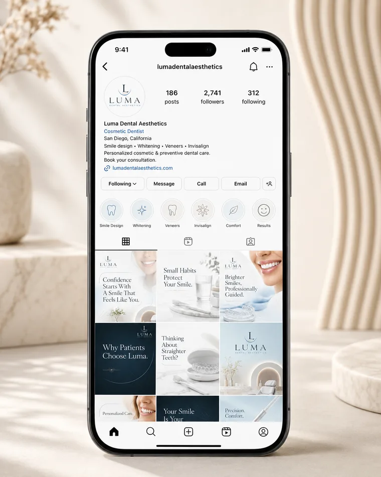 Luma Dental Aesthetics — Luma Dental Aesthetics Instagram Presence