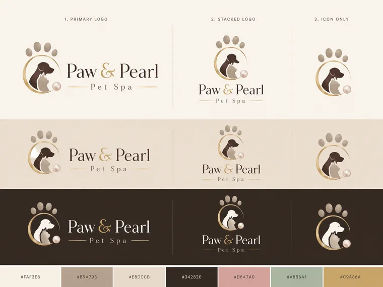 Paw & Pearl Pet Spa — Paw & Pearl Pet Spa Brand Identity System
