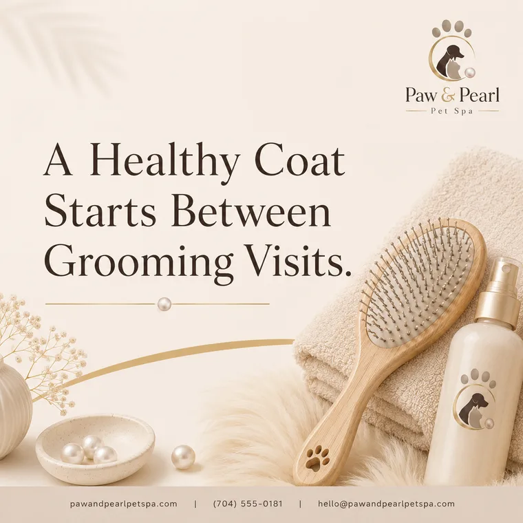 Paw & Pearl Pet Spa — Healthy Coat Starts Between Grooming Visits