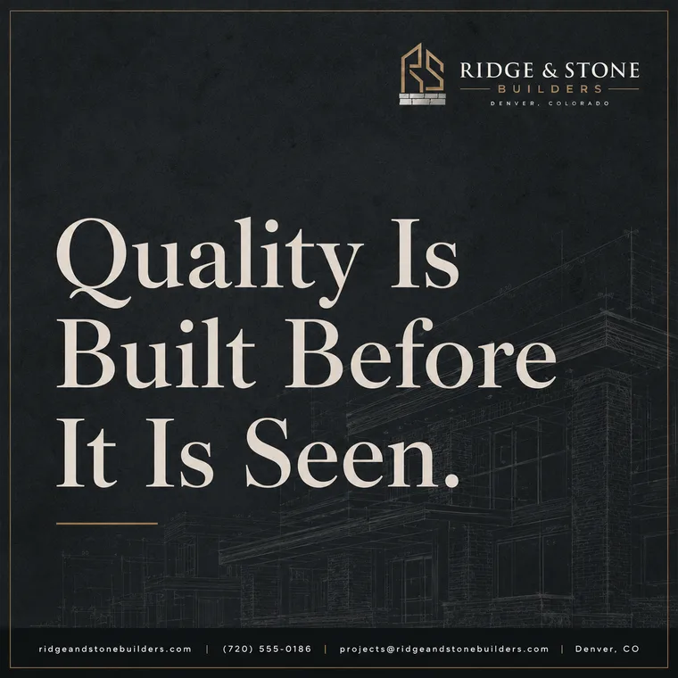 Ridge & Stone Builders — Quality is Built Before it is Seen