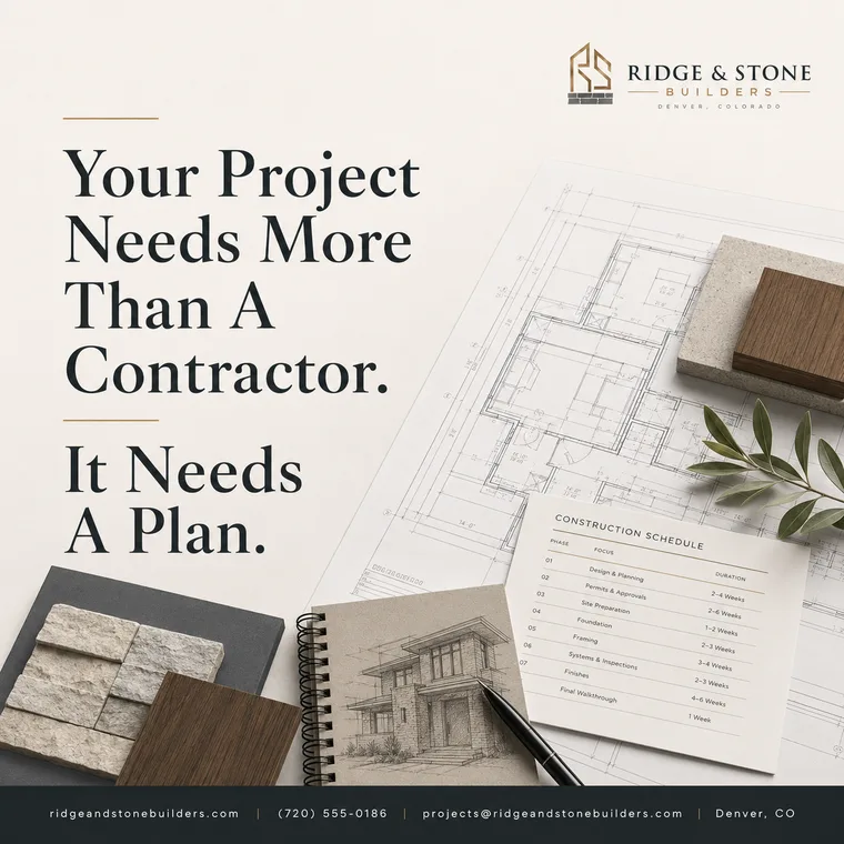 Ridge & Stone Builders — Your Project Needs More Than a Contractor it Needs a Plan