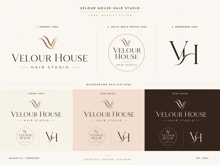 Velour House Hair Studio — Velour House Hair Studio Brand Identity System